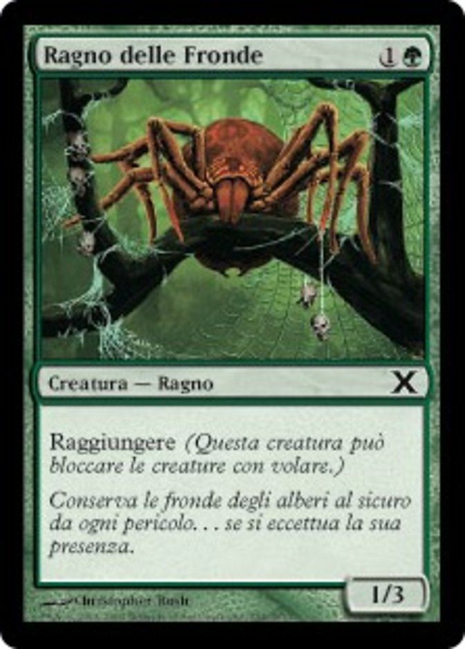 Carta MTG-Ragno delle Fronde-Decima Edizione-N.254-ITA-Played-Common
