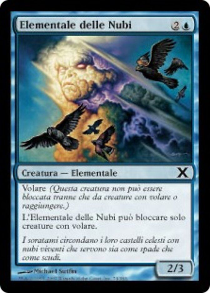 Carta MTG-Elementale delle Nubi-Decima Edizione-N.074-ITA-EX-Common
