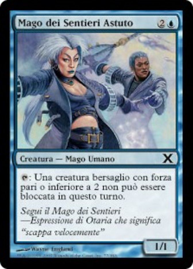 Carta MTG-Mago dei Sentieri Astuto-Decima Edizione-N.077-ITA-Good-Common