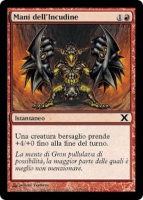 Carta MTG-Mani dell'Incudine-Decima Edizione-N.201-ITA-EX-Common