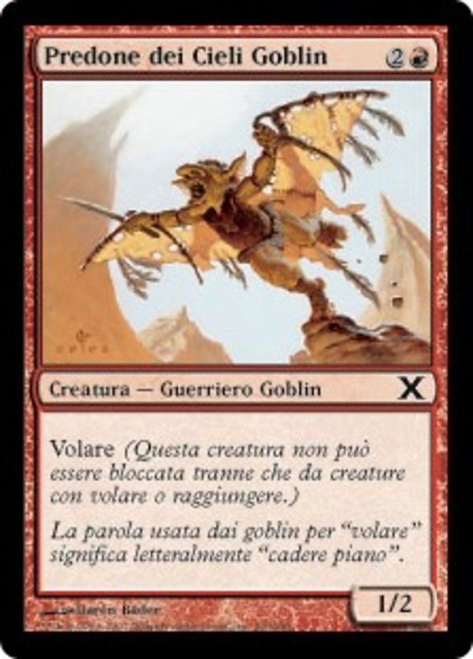 Carta MTG-Predone dei Cieli Goblin-Decima Edizione-N.210-ITA-Good-Common
