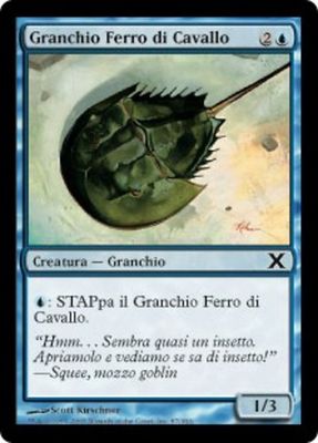 Carta MTG-Granchio Ferro di Cavallo-Decima Edizione-N.087-ITA-Good-Common Carta MTG-Granchio Ferro di Cavallo-Decima Edizione-N.087-ITA-Good-Common