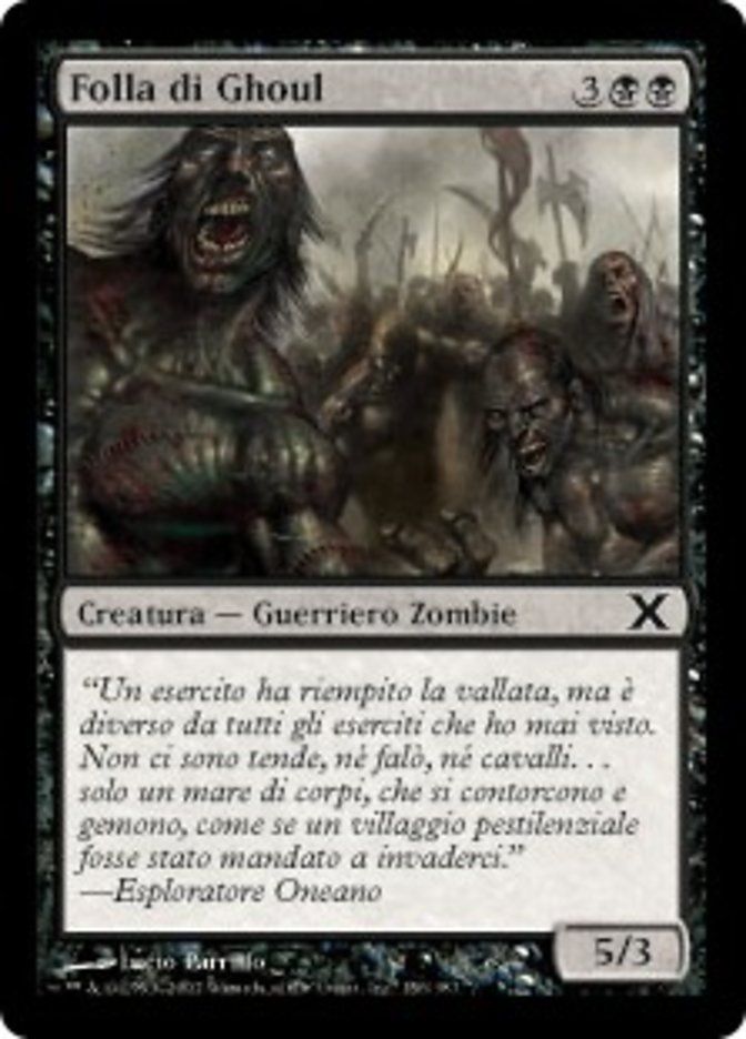 Carta MTG-Folla di Ghoul-Decima Edizione-N.156-ITA-EX-Common