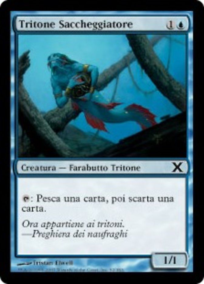Carta MTG-Tritone Saccheggiatore-Decima Edizione-N.092-ITA-Played-Common