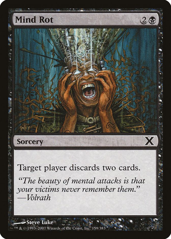 Carta MTG-Mind Rot-Decima Edizione-N.159-EN-NM-Common Foil