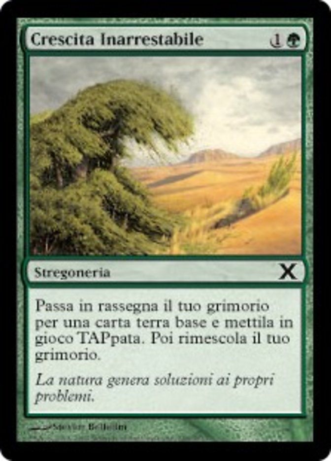 Carta MTG-Crescita Inarrestabile-Decima Edizione-N.288-ITA-EX-Common