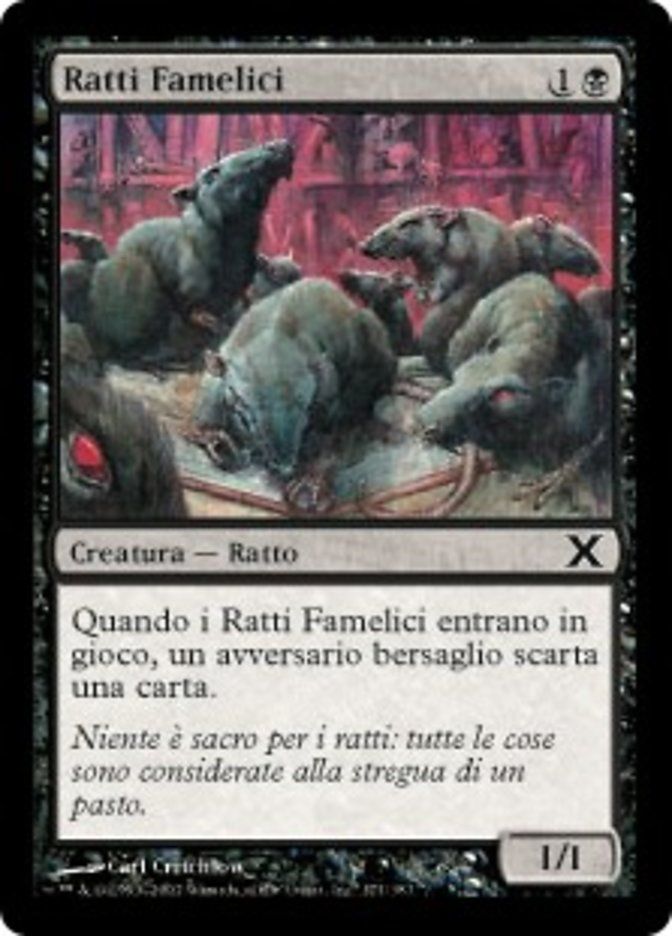 Carta MTG-Ratti Famelici-Decima Edizione-N.171-ITA-Good-Common