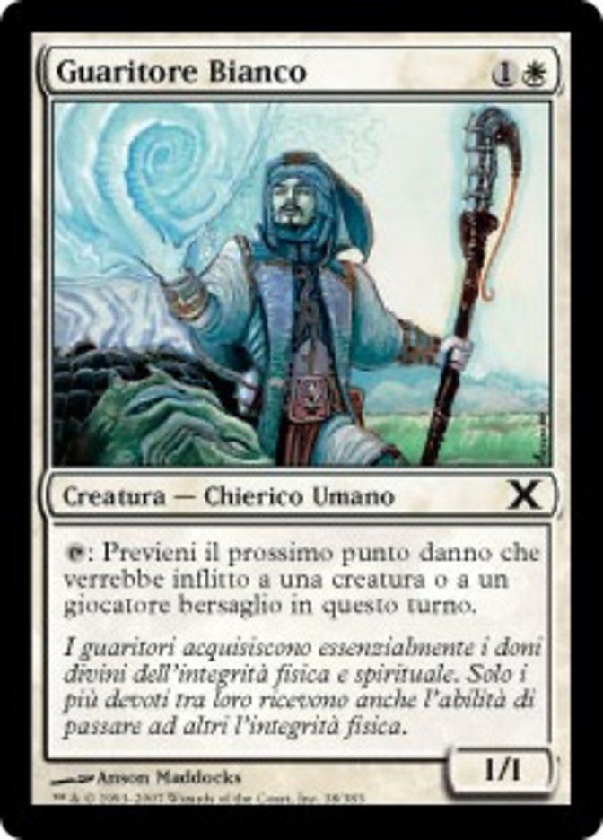 Carta MTG-Guaritore Bianco-Decima Edizione-N.038-ITA-Good-Common