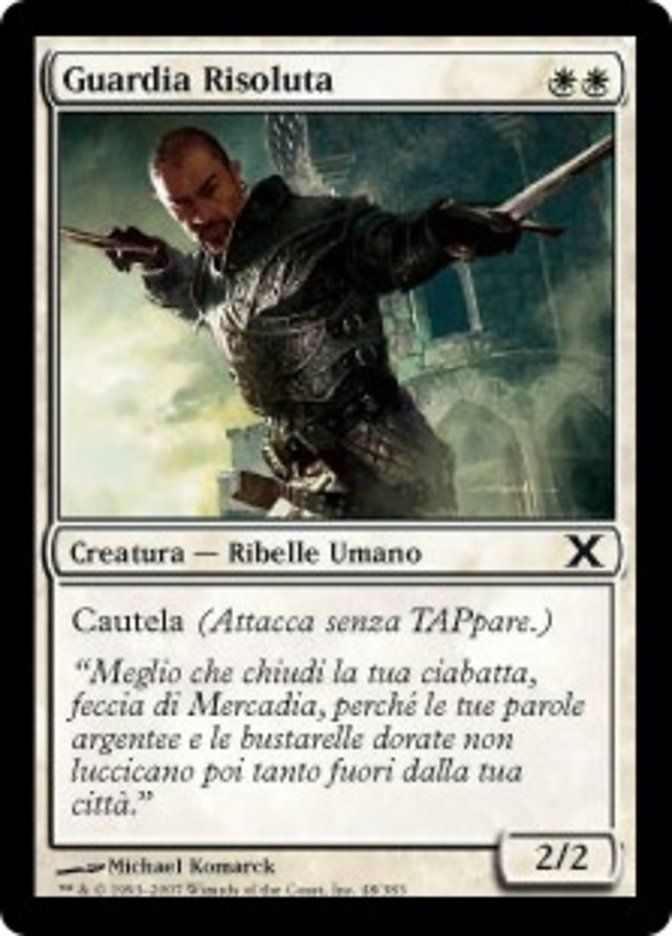 Carta MTG-Guardia Risoluta-Decima Edizione-N.048-ITA-EX-Common