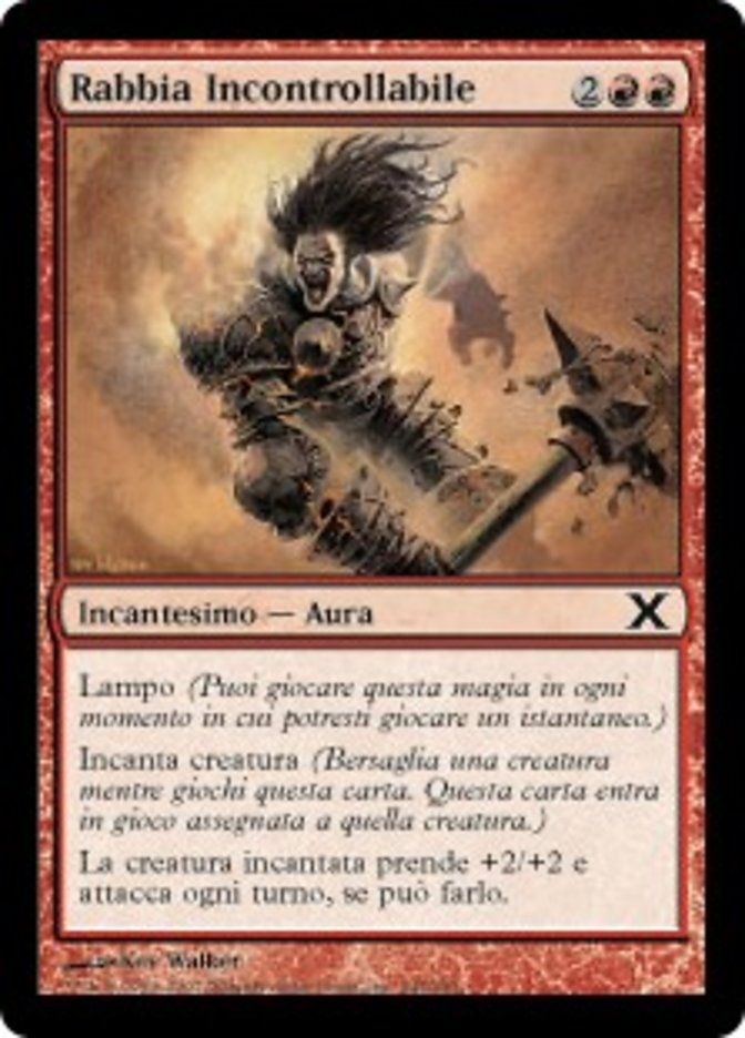Carta MTG-Rabbia Incontrollabile-Decima Edizione-N.244-ITA-Good-Common