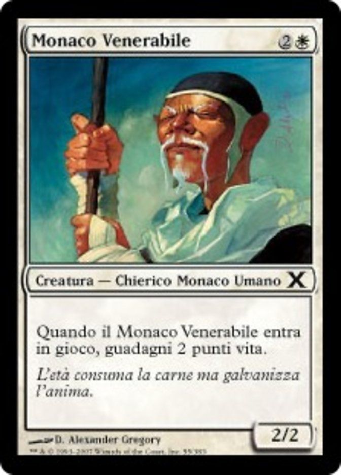Carta MTG-Monaco Venerabile-Decima Edizione-N.055-ITA-Poor-Common