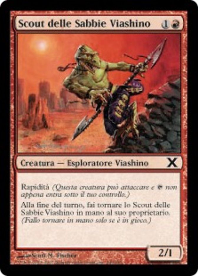 Carta MTG-Scout delle Sabbie Viashino-Decima Edizione-N.246-ITA-EX-Common