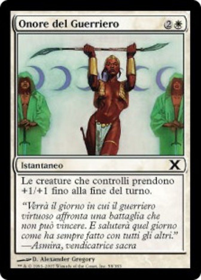 Carta MTG-Onore del Guerriero-Decima Edizione-N.058-ITA-Poor-Common