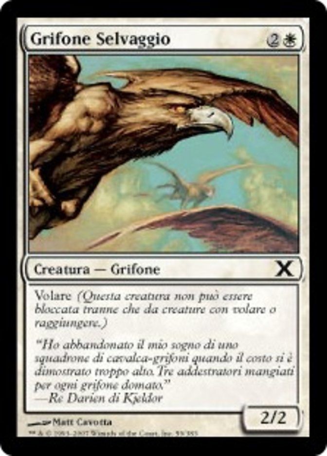 Carta MTG-Grifone Selvaggio-Decima Edizione-N.059-ITA-LP-Common