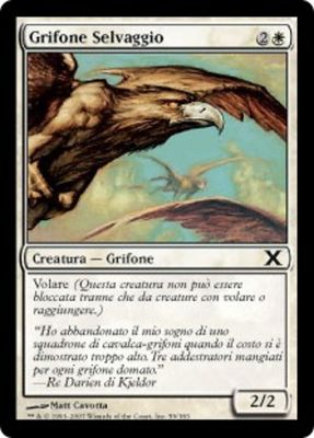 Carta MTG-Grifone Selvaggio-Decima Edizione-N.059-ITA-LP-Common