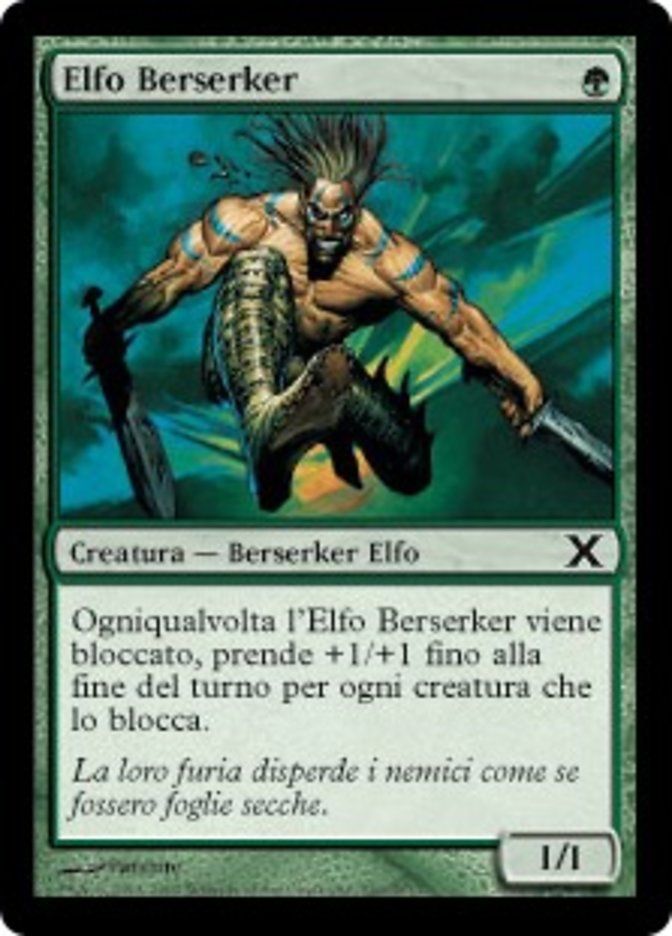 Carta MTG-Elfo Berserker-Decima Edizione-N.260-ITA-Good-Common