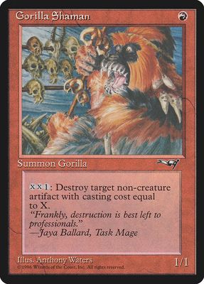 Carta MTG-Gorilla Shaman (V.1)-Alleanze-N.072a-EN-EX-Common