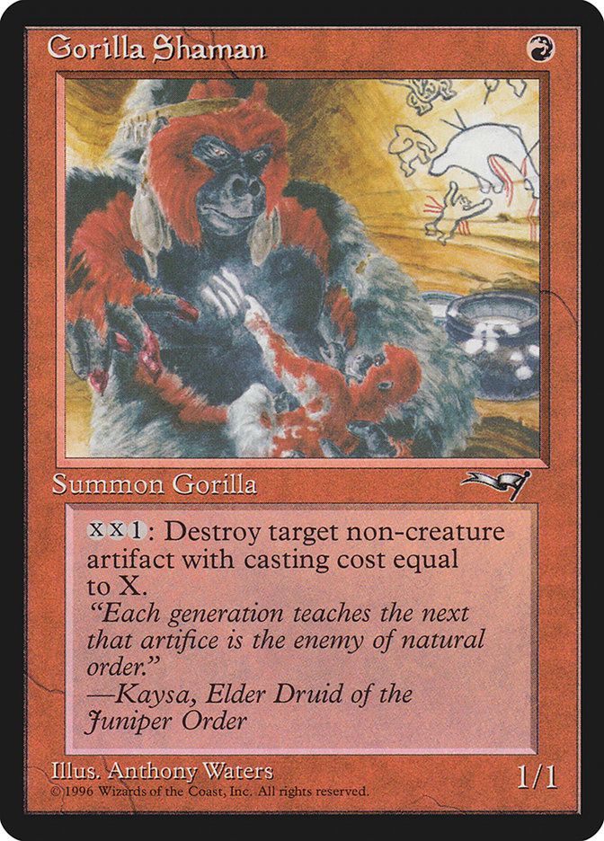 Carta MTG-Gorilla Shaman (V.2)-Alleanze-N.072b-EN-EX-Common