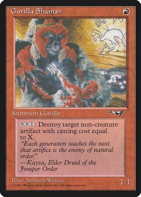 Carta MTG-Gorilla Shaman (V.2)-Alleanze-N.072b-EN-EX-Common Carta MTG-Gorilla Shaman (V.2)-Alleanze-N.072b-EN-EX-Common