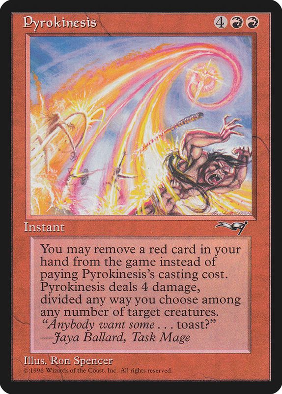 Carta MTG-Pyrokinesis-Alleanze-N.078-EN-EX-Uncommon