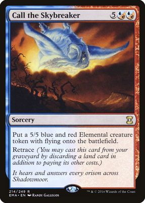 Carta MTG-Call the Skybreaker-Eternal Masters-N.214-EN-NM-Rare