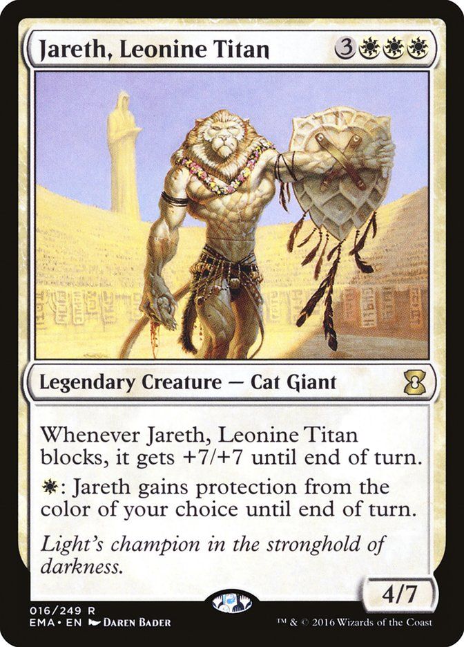 Carta MTG-Jareth, Leonine Titan-Eternal Masters-N.016-EN-NM-Rare Foil