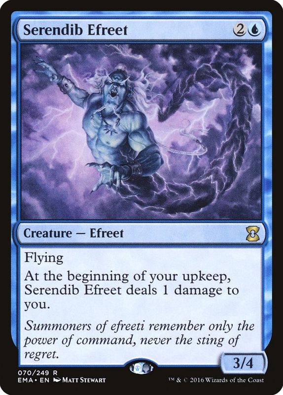 Carta MTG-Serendib Efreet-Eternal Masters-N.070-EN-NM-Rare