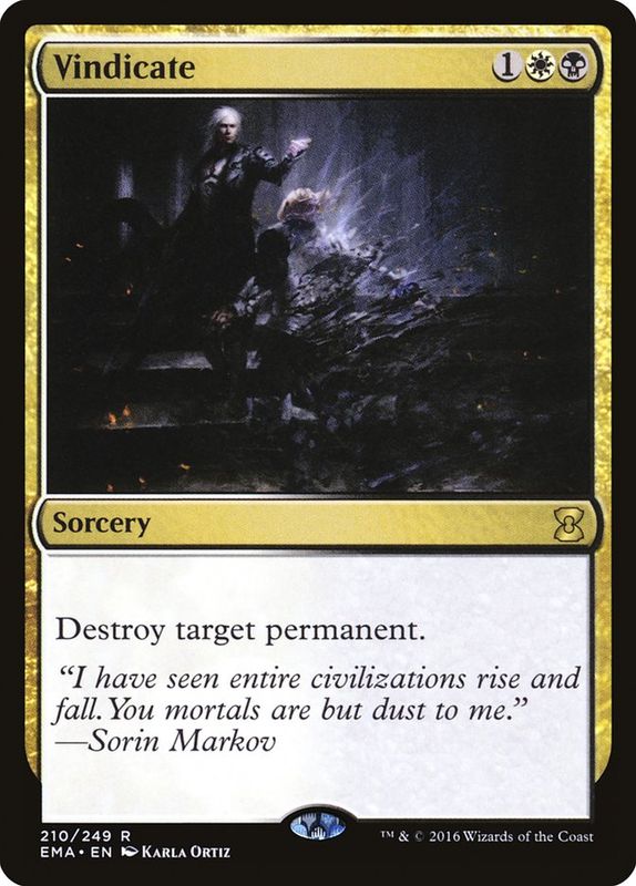 Carta MTG-Vindicate-Eternal Masters-N.210-EN-NM-Rare Foil