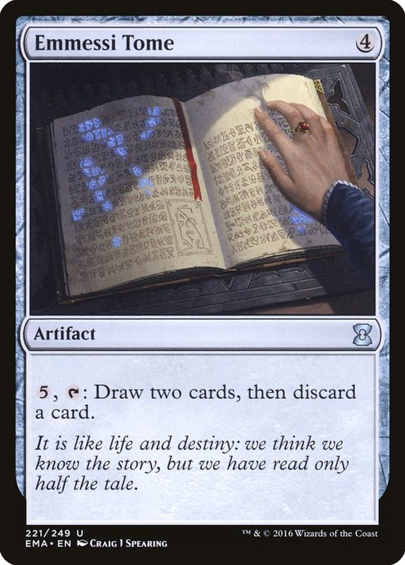 Carta MTG-Emmessi Tome-Eternal Masters-N.221-EN-NM-Uncommon