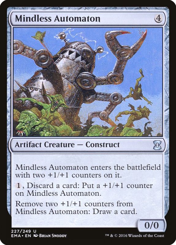 Carta MTG-Mindless Automaton-Eternal Masters-N.227-EN-NM-Uncommon Foil