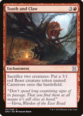 Carta MTG-Tooth and Claw-Eternal Masters-N.151-EN-NM-Uncommon