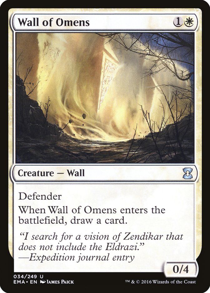 Carta MTG-Wall of Omens-Eternal Masters-N.034-EN-NM-Uncommon Foil