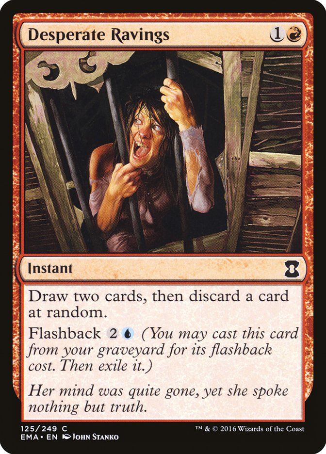 Carta MTG-Desperate Ravings-Eternal Masters-N.125-EN-NM-Common