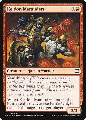 Carta MTG-Keldon Marauders-Eternal Masters-N.136-EN-NM-Common Carta MTG-Keldon Marauders-Eternal Masters-N.136-EN-NM-Common