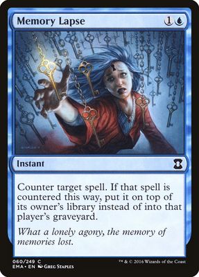 Carta MTG-Memory Lapse-Eternal Masters-N.060-EN-NM-Common