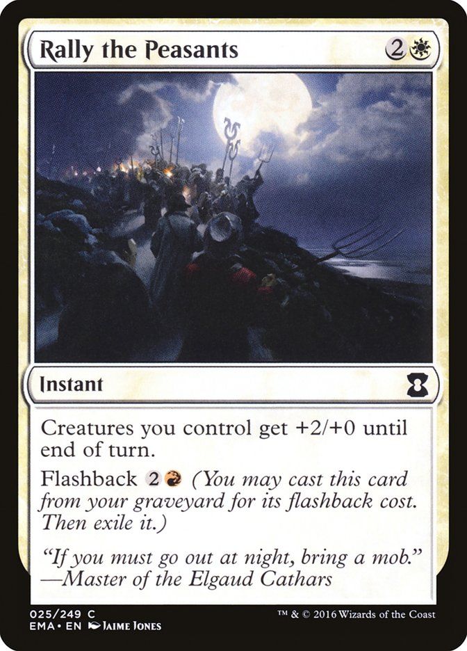 Carta MTG-Rally the Peasants-Eternal Masters-N.025-EN-NM-Common