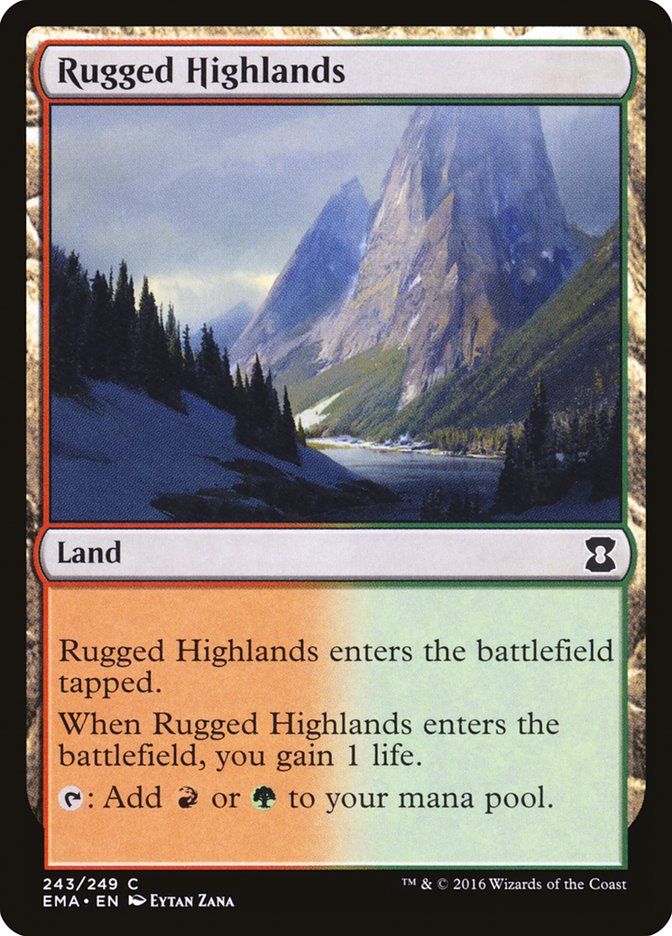Carta MTG-Rugged Highlands-Eternal Masters-N.243-EN-NM-Common