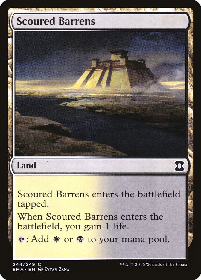 Carta MTG-Scoured Barrens-Eternal Masters-N.244-EN-NM-Common