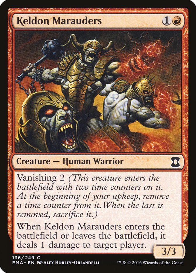 Carta MTG-Keldon Marauders-Eternal Masters-N.136-EN-NM-Common Foil