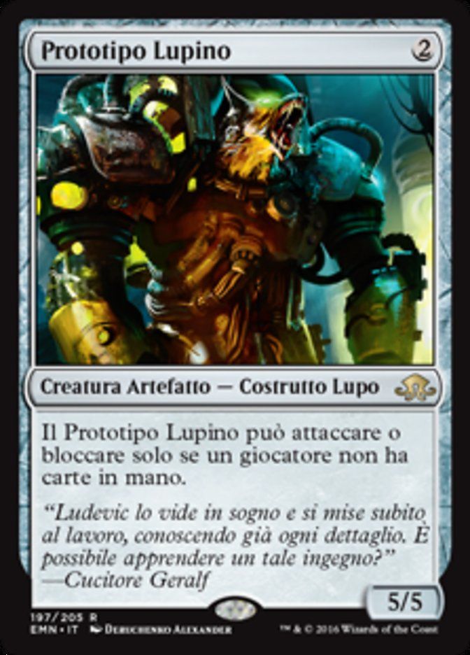 Carta MTG-Prototipo Lupino-Luna Spettrale-N.197-ITA-NM-Rare