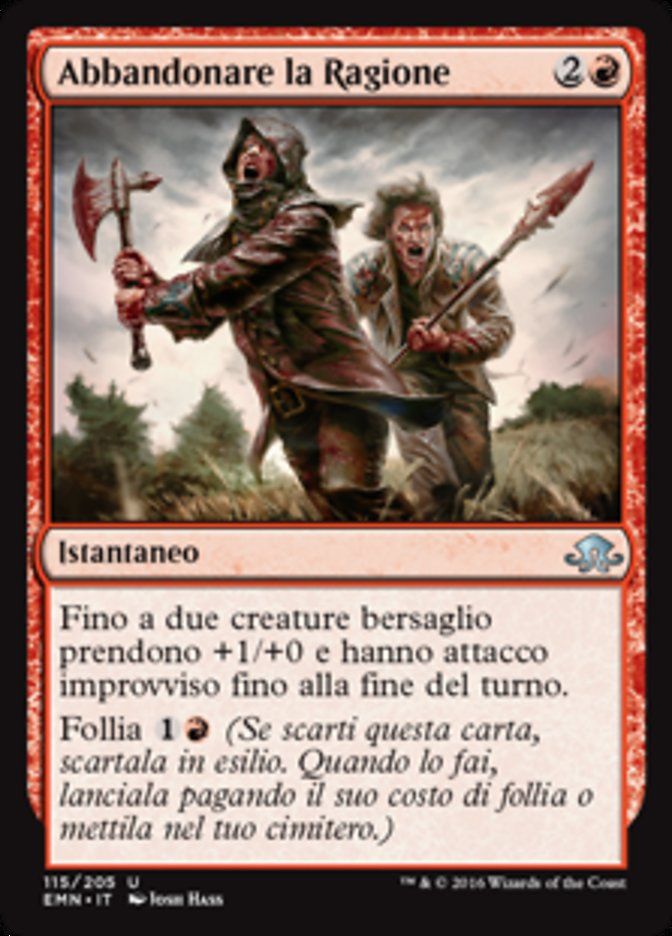 Carta MTG-Abbandonare la Ragione-Luna Spettrale-N.115-ITA-NM-Uncommon