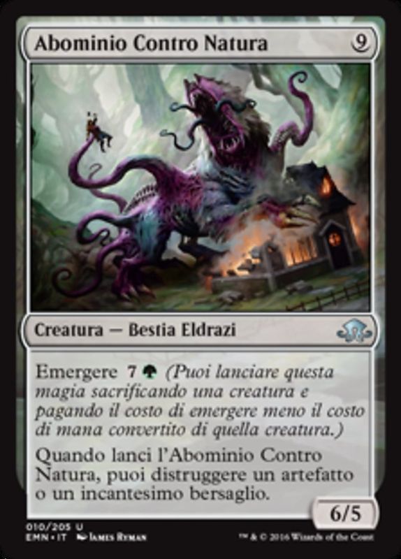Carta MTG-Abominio Contro Natura-Luna Spettrale-N.010-ITA-NM-Uncommon