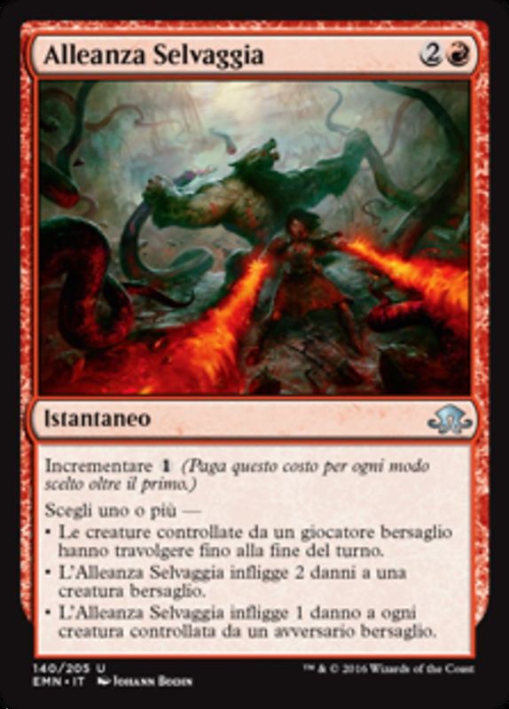 Carta MTG-Alleanza Selvaggia-Luna Spettrale-N.140-ITA-NM-Uncommon