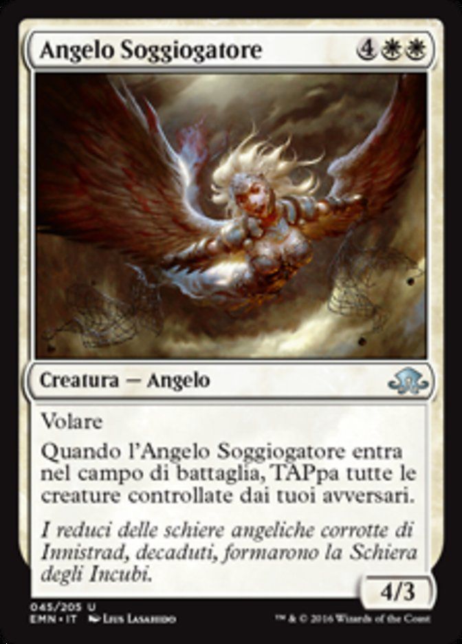 Carta MTG-Angelo Soggiogatore-Luna Spettrale-N.045-ITA-NM-Uncommon