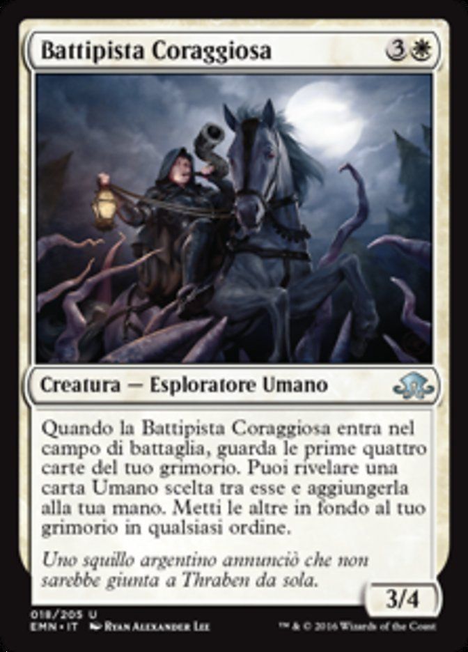 Carta MTG-Battipista Coraggiosa-Luna Spettrale-N.018-ITA-NM-Uncommon