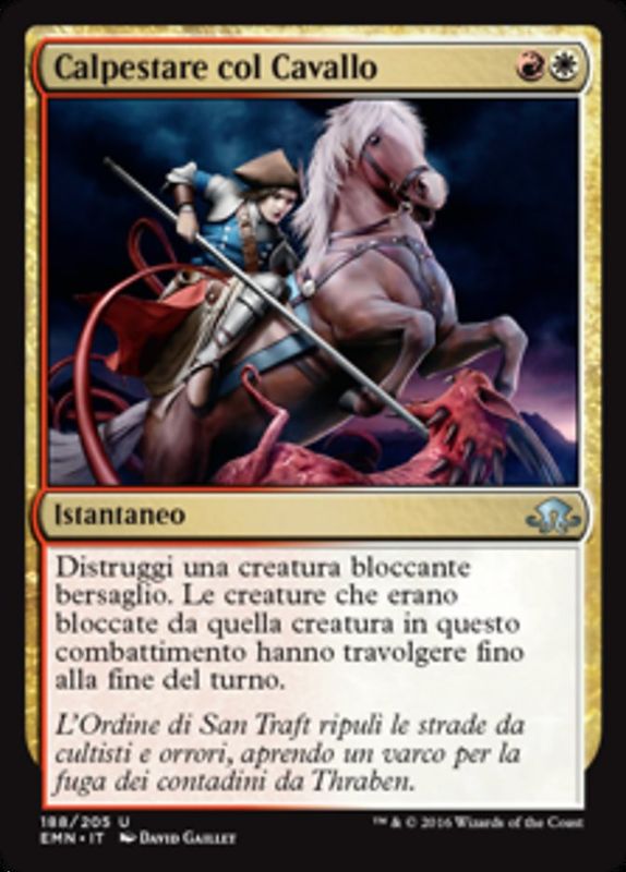 Carta MTG-Calpestare col Cavallo-Luna Spettrale-N.188-ITA-NM-Uncommon
