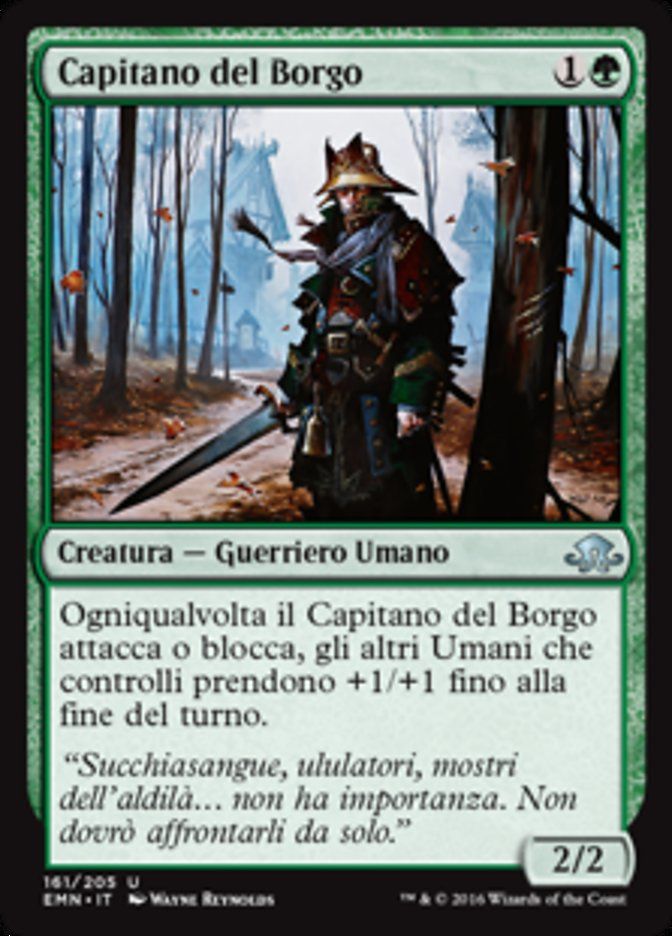 Carta MTG-Capitano del Borgo-Luna Spettrale-N.161-ITA-NM-Uncommon Foil