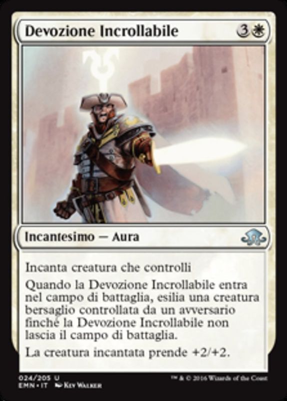 Carta MTG-Devozione Incrollabile-Luna Spettrale-N.024-ITA-NM-Uncommon