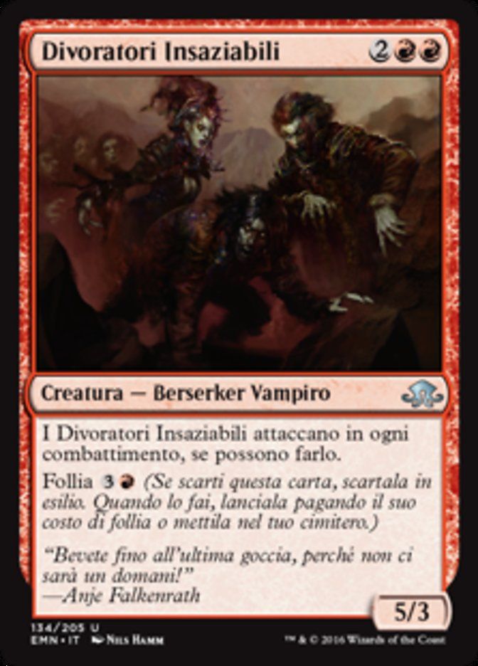 Carta MTG-Divoratori Insaziabili-Luna Spettrale-N.134-ITA-NM-Uncommon