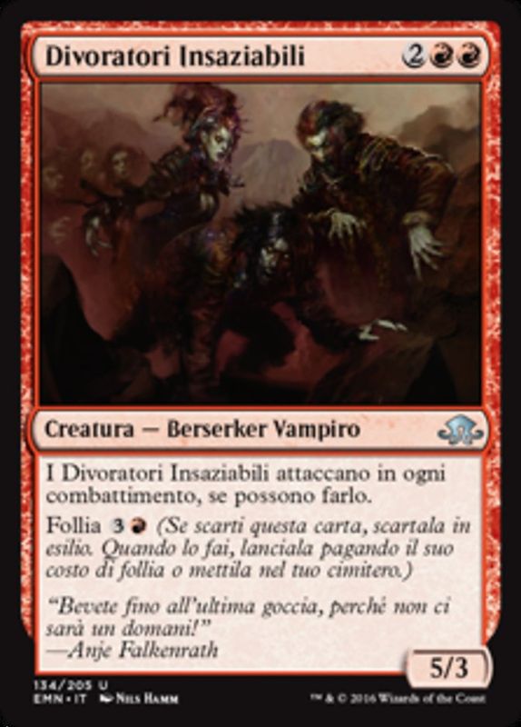 Carta MTG-Divoratori Insaziabili-Luna Spettrale-N.134-ITA-NM-Uncommon